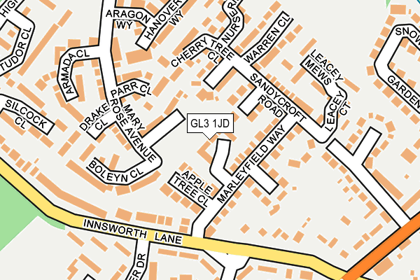 GL3 1JD map - OS OpenMap – Local (Ordnance Survey)
