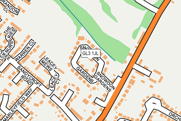 GL3 1JL map - OS OpenMap – Local (Ordnance Survey)