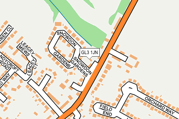 GL3 1JN map - OS OpenMap – Local (Ordnance Survey)