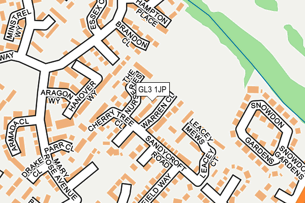 GL3 1JP map - OS OpenMap – Local (Ordnance Survey)