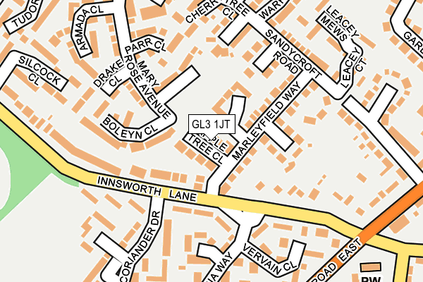 GL3 1JT map - OS OpenMap – Local (Ordnance Survey)