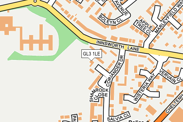 GL3 1LE map - OS OpenMap – Local (Ordnance Survey)