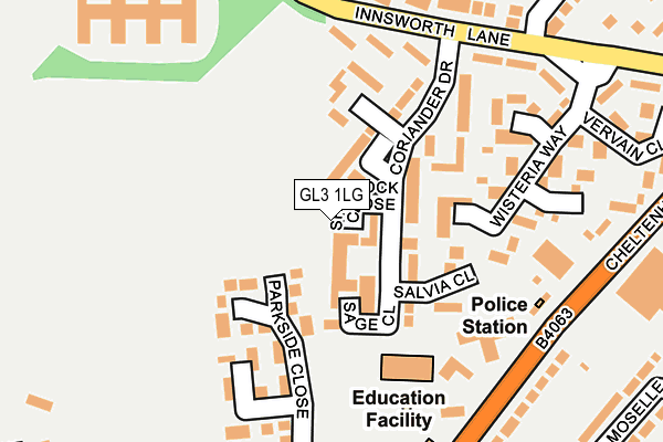 GL3 1LG map - OS OpenMap – Local (Ordnance Survey)