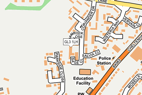GL3 1LH map - OS OpenMap – Local (Ordnance Survey)