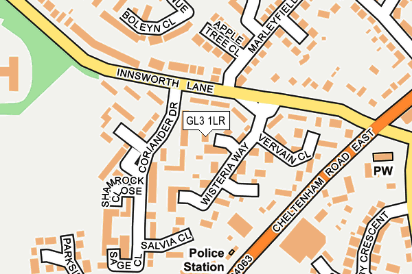 GL3 1LR map - OS OpenMap – Local (Ordnance Survey)