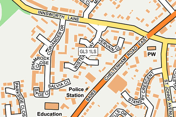 GL3 1LS map - OS OpenMap – Local (Ordnance Survey)
