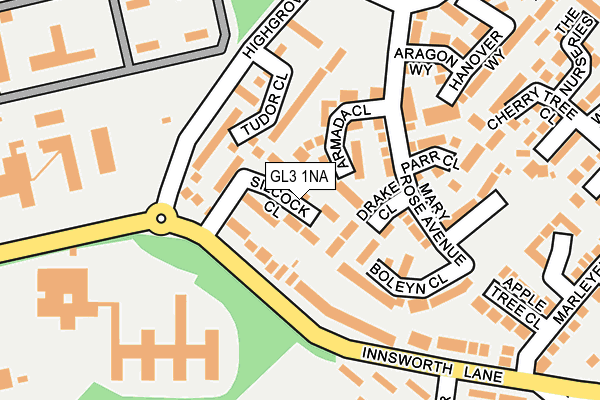 GL3 1NA map - OS OpenMap – Local (Ordnance Survey)