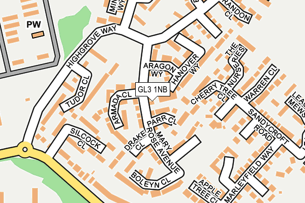 GL3 1NB map - OS OpenMap – Local (Ordnance Survey)