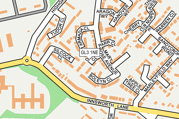 GL3 1NE map - OS OpenMap – Local (Ordnance Survey)
