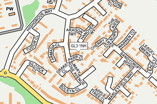 GL3 1NH map - OS OpenMap – Local (Ordnance Survey)