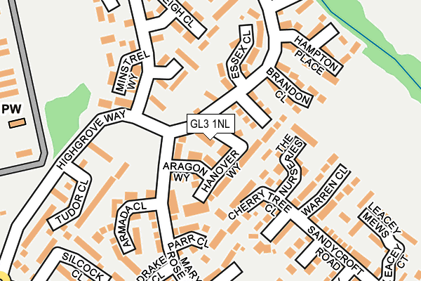 GL3 1NL map - OS OpenMap – Local (Ordnance Survey)