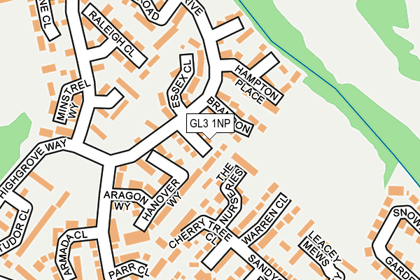 GL3 1NP map - OS OpenMap – Local (Ordnance Survey)