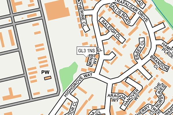 GL3 1NS map - OS OpenMap – Local (Ordnance Survey)