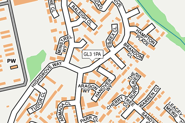 GL3 1PA map - OS OpenMap – Local (Ordnance Survey)