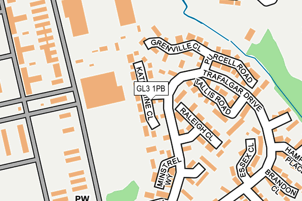 GL3 1PB map - OS OpenMap – Local (Ordnance Survey)