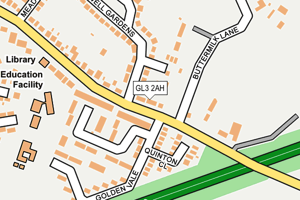 GL3 2AH map - OS OpenMap – Local (Ordnance Survey)
