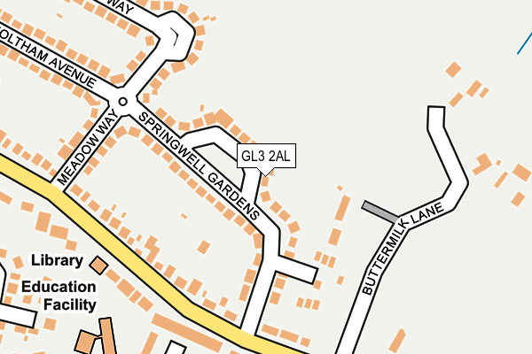 GL3 2AL map - OS OpenMap – Local (Ordnance Survey)