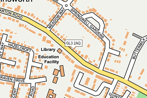GL3 2AQ map - OS OpenMap – Local (Ordnance Survey)