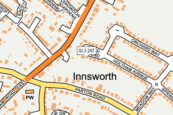 GL3 2AT map - OS OpenMap – Local (Ordnance Survey)