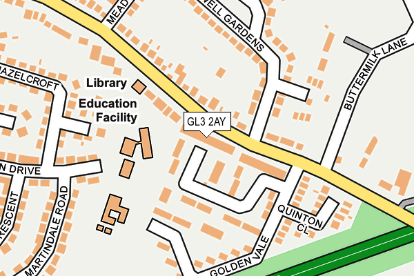 GL3 2AY map - OS OpenMap – Local (Ordnance Survey)