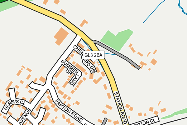GL3 2BA map - OS OpenMap – Local (Ordnance Survey)