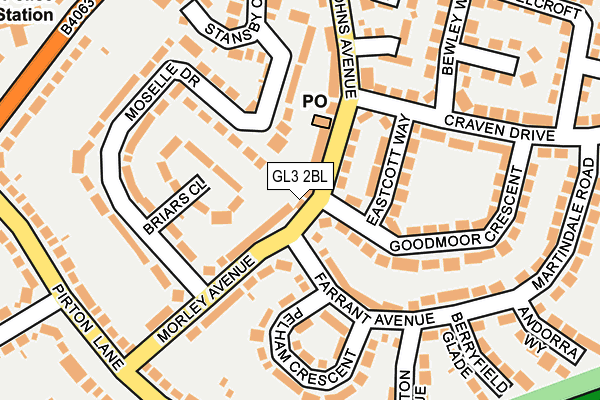 GL3 2BL map - OS OpenMap – Local (Ordnance Survey)