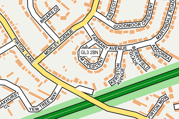 GL3 2BN map - OS OpenMap – Local (Ordnance Survey)