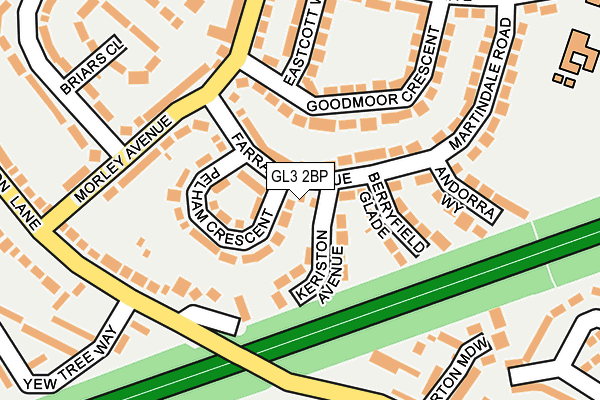 GL3 2BP map - OS OpenMap – Local (Ordnance Survey)
