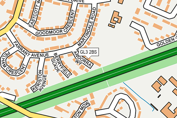 GL3 2BS map - OS OpenMap – Local (Ordnance Survey)