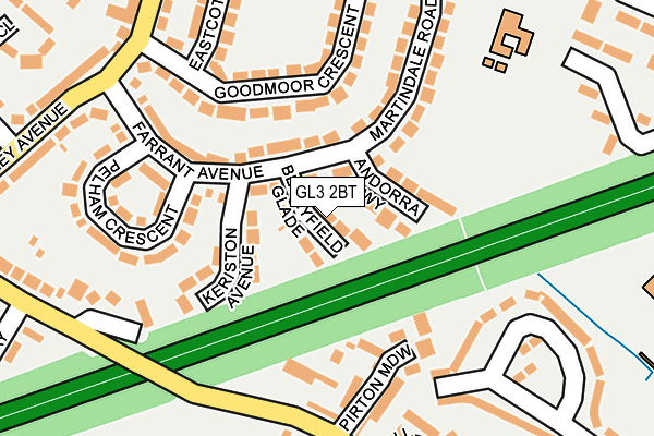 GL3 2BT map - OS OpenMap – Local (Ordnance Survey)