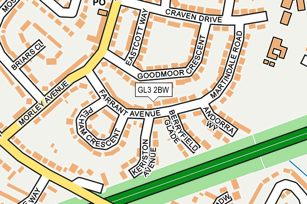 GL3 2BW map - OS OpenMap – Local (Ordnance Survey)