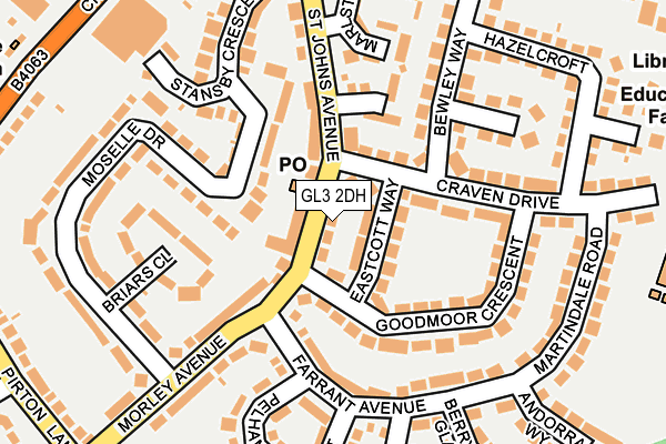 GL3 2DH map - OS OpenMap – Local (Ordnance Survey)