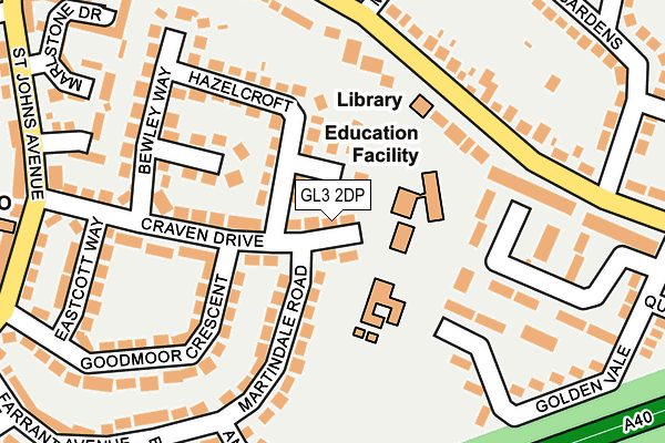GL3 2DP map - OS OpenMap – Local (Ordnance Survey)