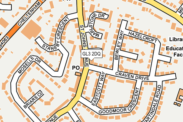GL3 2DQ map - OS OpenMap – Local (Ordnance Survey)