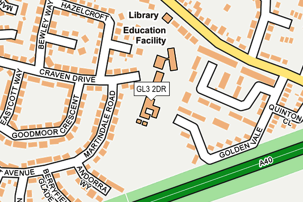 GL3 2DR map - OS OpenMap – Local (Ordnance Survey)