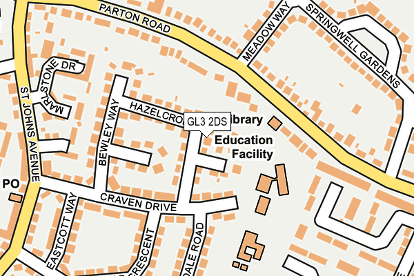 GL3 2DS map - OS OpenMap – Local (Ordnance Survey)