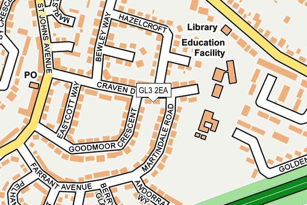 GL3 2EA map - OS OpenMap – Local (Ordnance Survey)