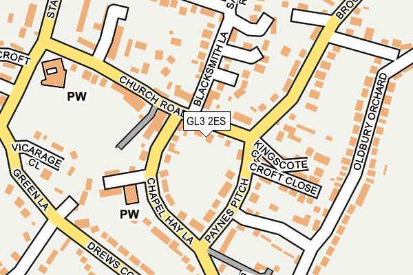 GL3 2ES map - OS OpenMap – Local (Ordnance Survey)