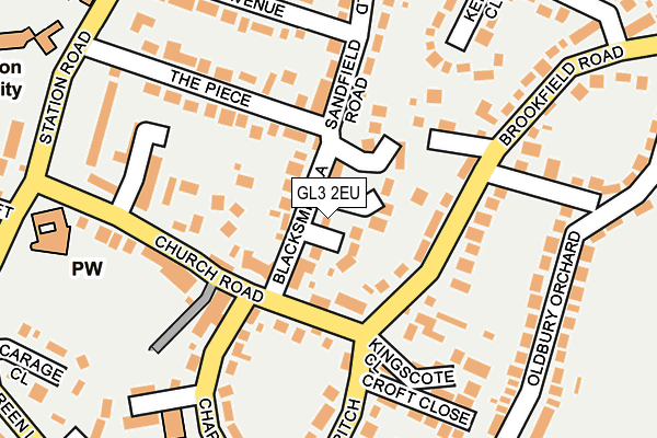 GL3 2EU map - OS OpenMap – Local (Ordnance Survey)