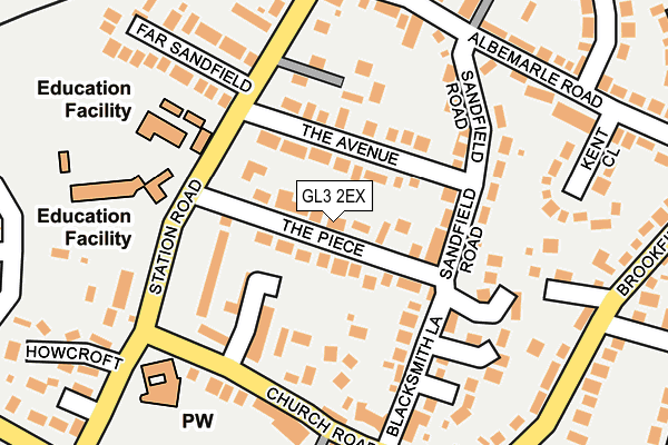 GL3 2EX map - OS OpenMap – Local (Ordnance Survey)