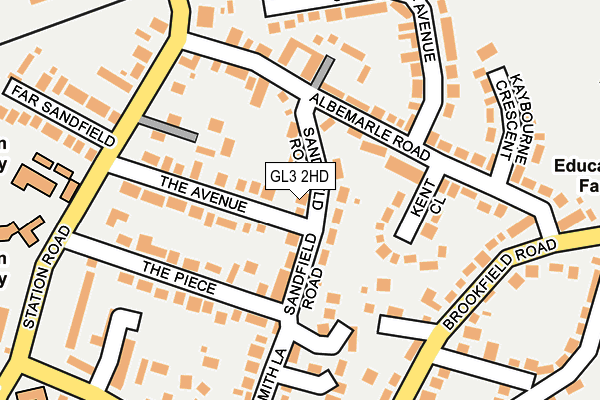 GL3 2HD map - OS OpenMap – Local (Ordnance Survey)