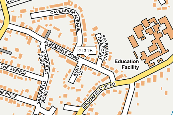 GL3 2HJ map - OS OpenMap – Local (Ordnance Survey)