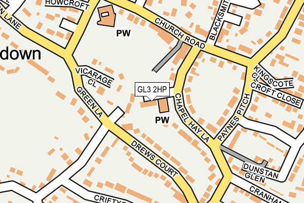 GL3 2HP map - OS OpenMap – Local (Ordnance Survey)