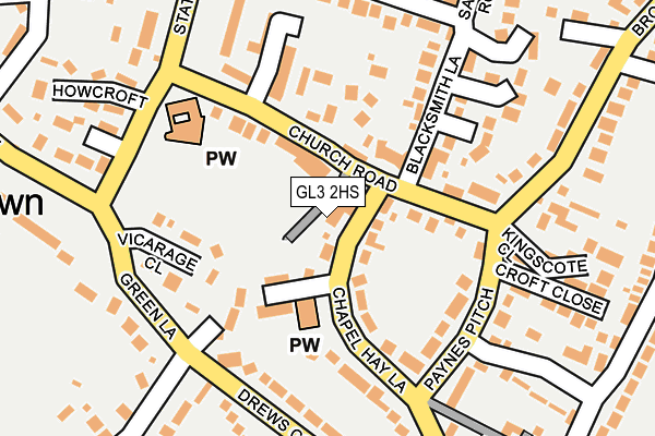 GL3 2HS map - OS OpenMap – Local (Ordnance Survey)