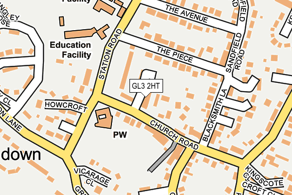 GL3 2HT map - OS OpenMap – Local (Ordnance Survey)