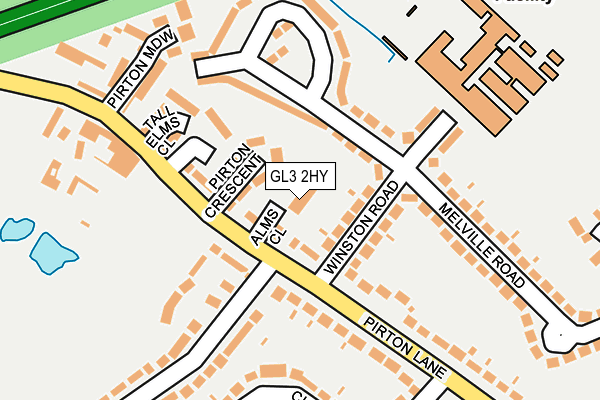 GL3 2HY map - OS OpenMap – Local (Ordnance Survey)