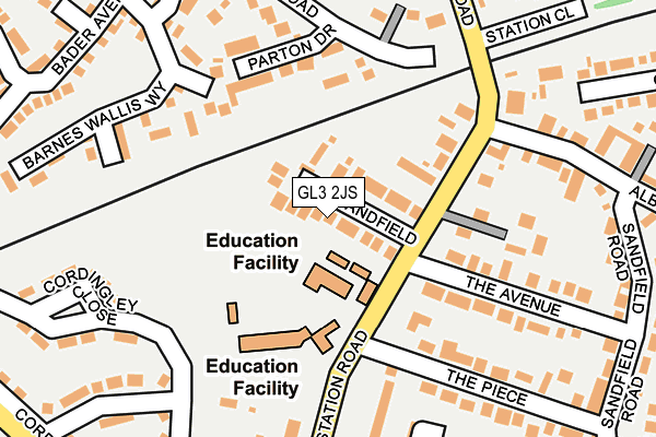 GL3 2JS map - OS OpenMap – Local (Ordnance Survey)