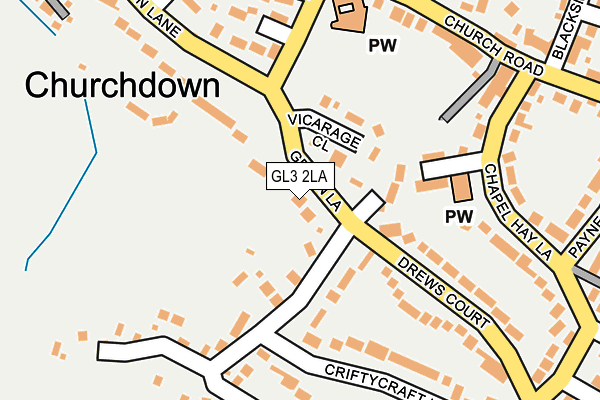 GL3 2LA map - OS OpenMap – Local (Ordnance Survey)