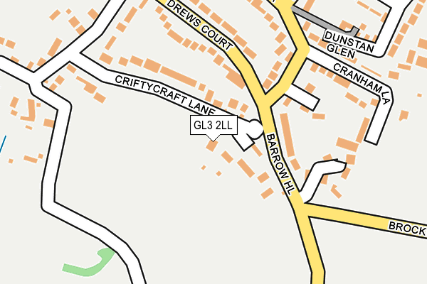 GL3 2LL map - OS OpenMap – Local (Ordnance Survey)