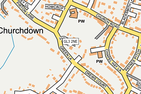 GL3 2NE map - OS OpenMap – Local (Ordnance Survey)